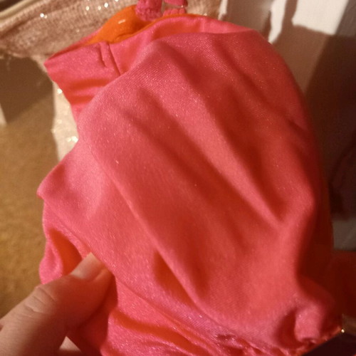 SugarFree one-piece swimsuit like new, size small, black and orange