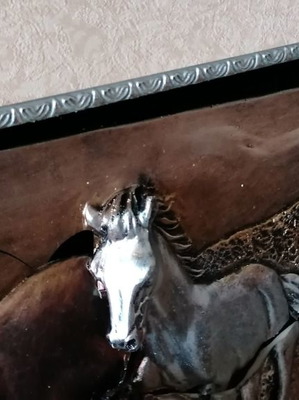 3D Horse Frame Made of Plaster with Crack