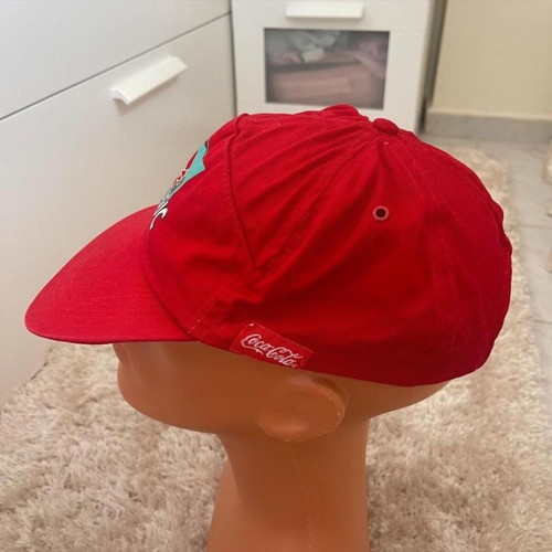 Coca Cola In The Music vintage cap elastic back hat 80s 90s rare like new