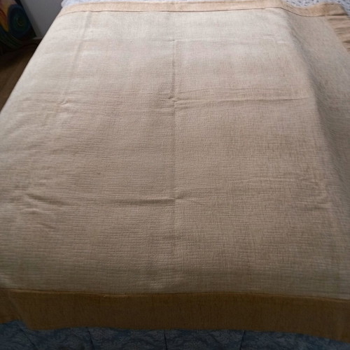 Armchair throw like new, chenille beige 150x150 cm