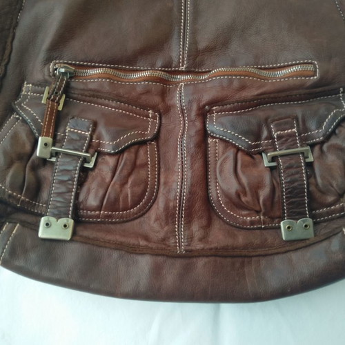 Leather shoulder bags used Sissirossi and Abaco