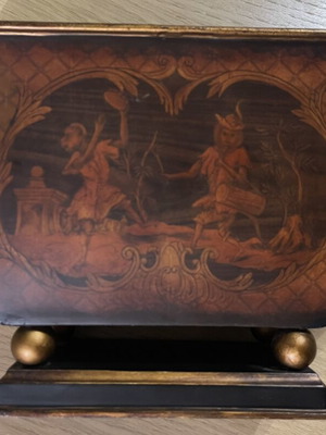 Vintage μεταλλικό κασπώ ζαρντινιέρα Chinoiserie Maitland-Smith style σαν καινούργιο