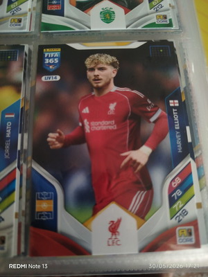 Κάρτα Panini Adrenalyn XL FIFA 365 2026 Χάρβεϊ Έλιοτ Λίβερπουλ FC σαν καινούργιο