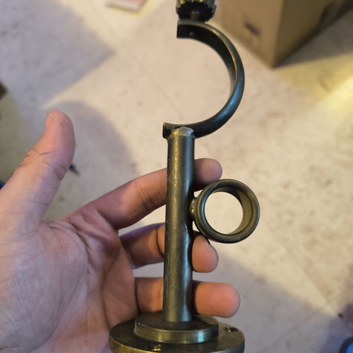 Bronze curtain rod brackets handmade, pack of 12, 20cm