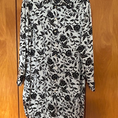 zara black satin shirt dress Coco Blanc Black Silk Shirt Dress Maxi main image 1
