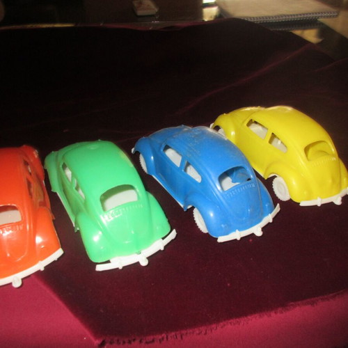 Lot of Volkswagen plastic toys 70s new, various colors
