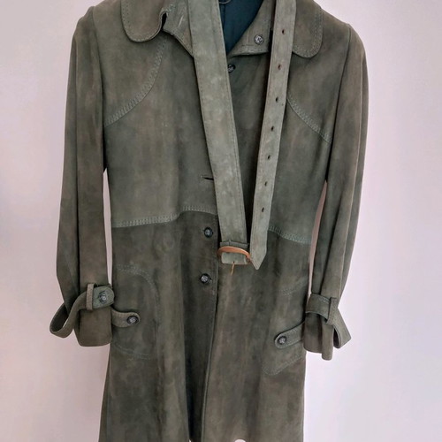 Kastorino coat used women's two-tone olive '70s