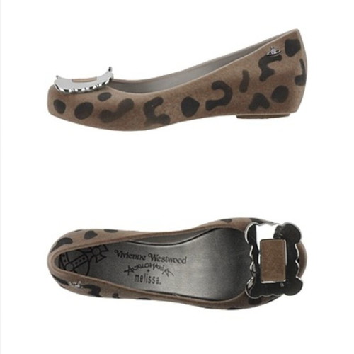 Vivienne Westwood Anglomania + Melissa - New Ballerina flats ballet new leopard velvet