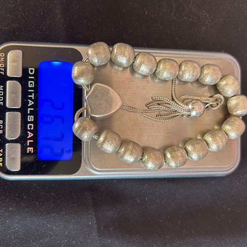 Silver worry beads 950 like new