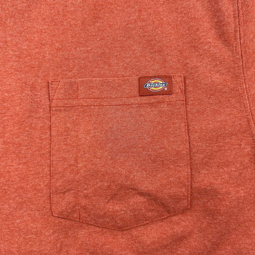 Dickies T-shirt Large with pocket, orange, streetwear workwear