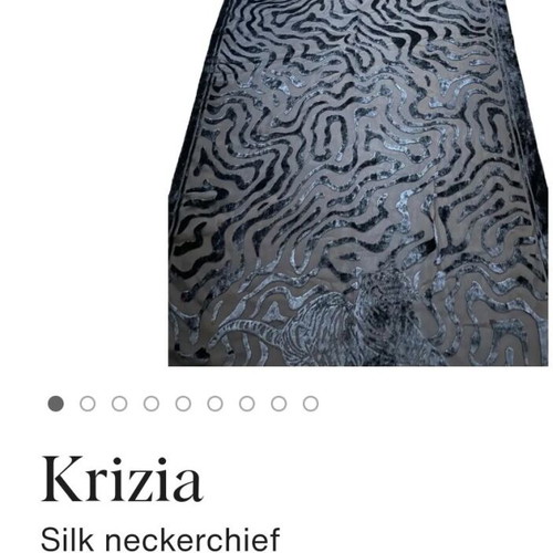Silk scarf Krizia authentic like new dark blue