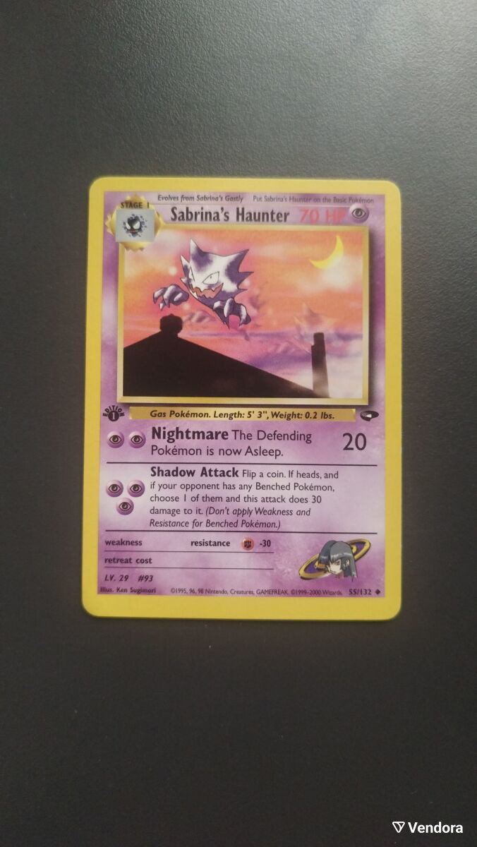 sabrina's haunter pokemon card Vintage Uncommon - Gym Heroes Non-holo 58/132 - MP cementing its place as a must Sabrina's Gengar Holo - Gym