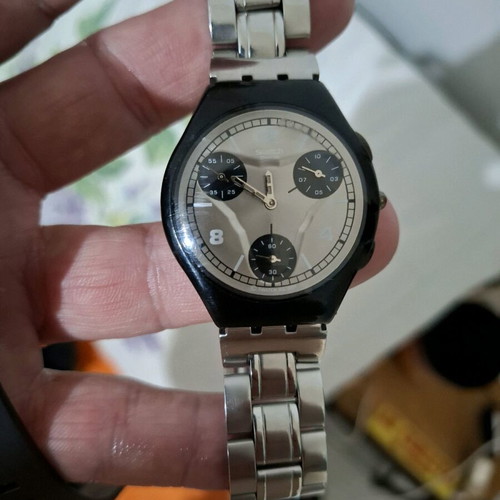 Swatch watch rare model like new, men's gray