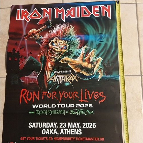 Iron Maiden Official Live Athens Poster 50×70 New
