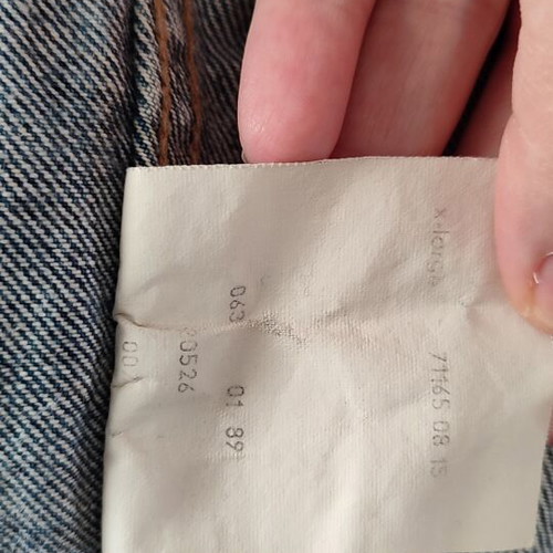 Levi's men's denim jacket, vintage 1989, blue