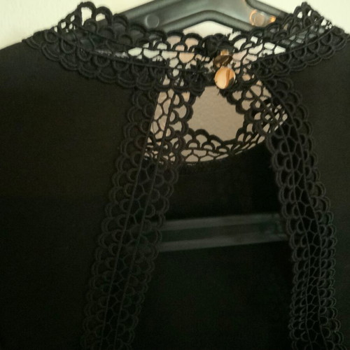Black bodysuit with edge knitting size Small like new