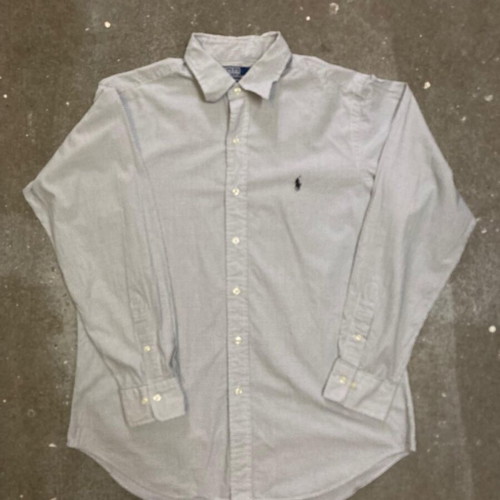 Ralph Lauren Longsleeve Shirt L, white black checked, black pony