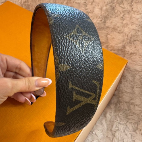 Louis Vuitton Monogram Headband used, beige and brown