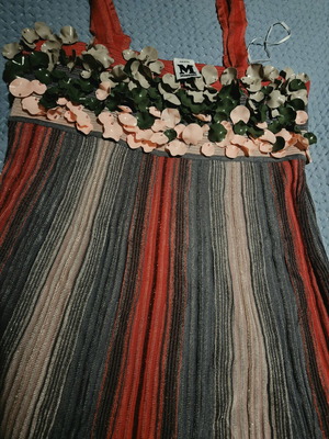 Missoni knit top with rib pattern, multicolor, XL