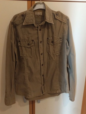 Moritz khaki 100% cotton shirt like new, size M