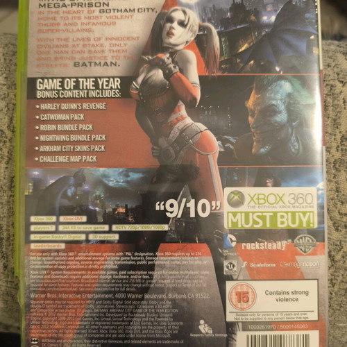 Batman Arkham City Xbox 360 like new, complete