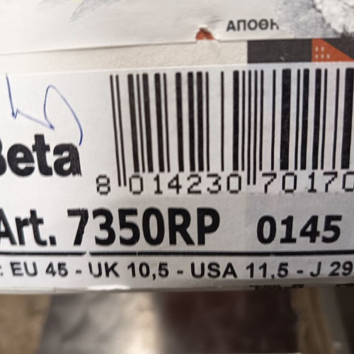 Beta 7350RP work shoes size 45 new, nubuck leather, waterproof