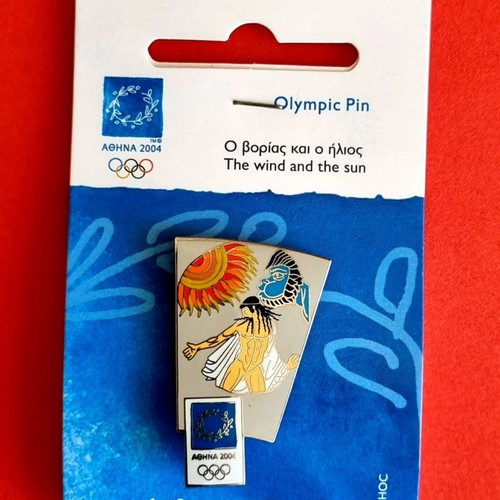 Olympic pin set Athens 2004 new, 6 pins with Aesop's fables theme
