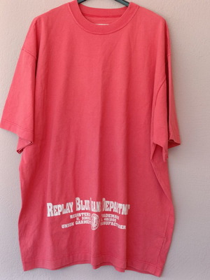Replay oversized unisex t-shirt with vintage white graphic