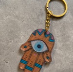 Keychain like new multicolored orange