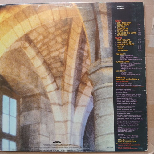 Thompson Twins Here's To Future Days LP used, electronic
