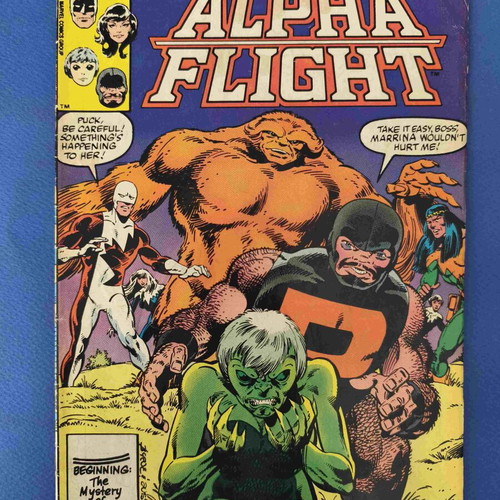 Alpha Flight 2 comic used, first appearance of Master of the World