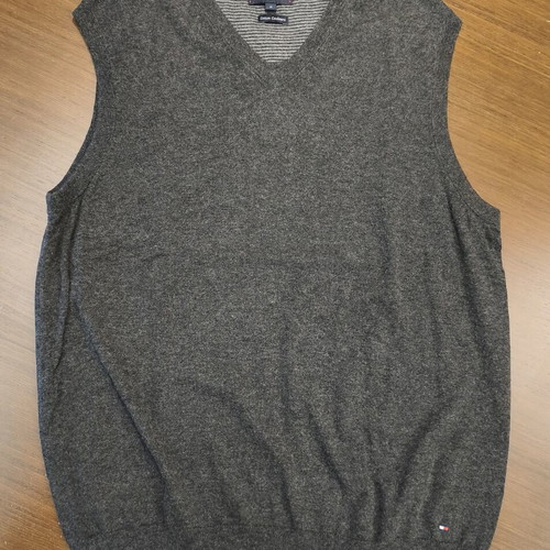 Tommy Hilfiger cotton cashmere sweater vest grey medium like new