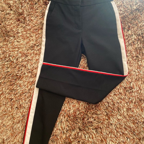 Zara trousers size S like new, black with red and white stripes