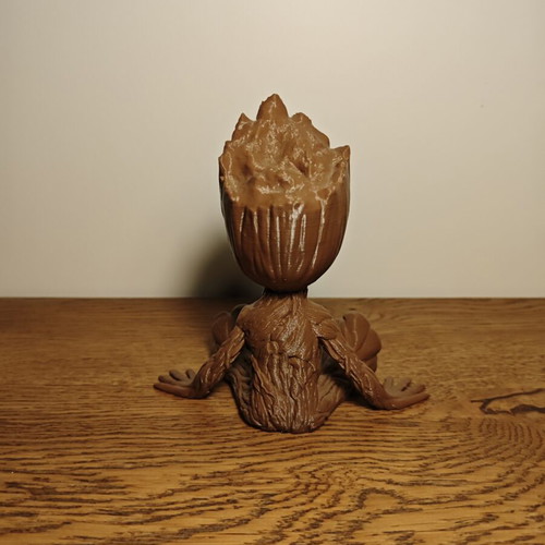Groot 3D printed figure baby 15 cm, like new, brown