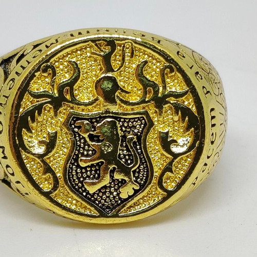 Monarch Men's Ring 18K gold plated, like new