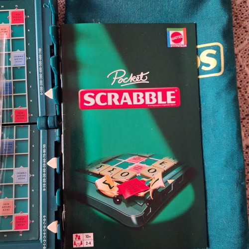 Pocket Scrabble board game used, specially designed for travel