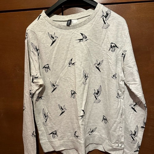 H&M women's blouse grey, long sleeve, like new, size L