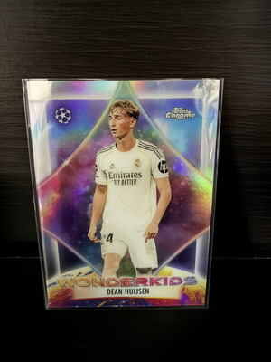 2025-26 Topps Chrome UCC Dean Huijsen Wonderkids card used, Real Madrid