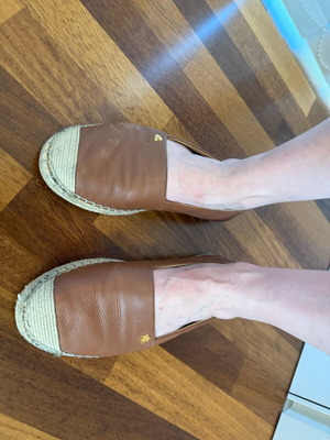 cameryn tumbled leather espadrilles -lauren ralph