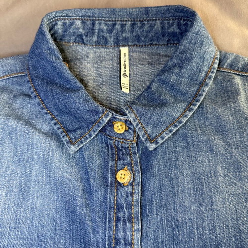 Denim shirt Star Body H size S like new, blue