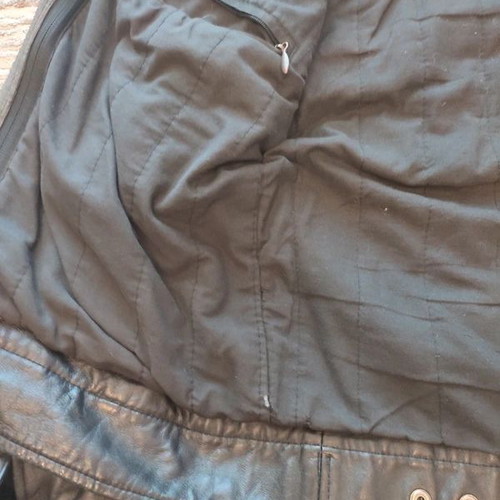 X-SOMA Real Leather Jacket used, size L-XL, black with removable hood