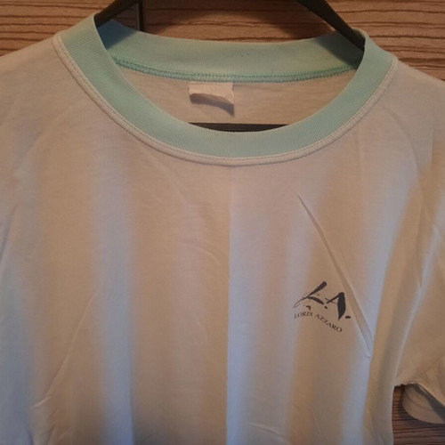 Loris Azzaro short-sleeve t-shirt large like new, white and green