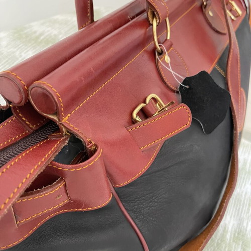 Travel bag 55 40 20 new, leather black and red