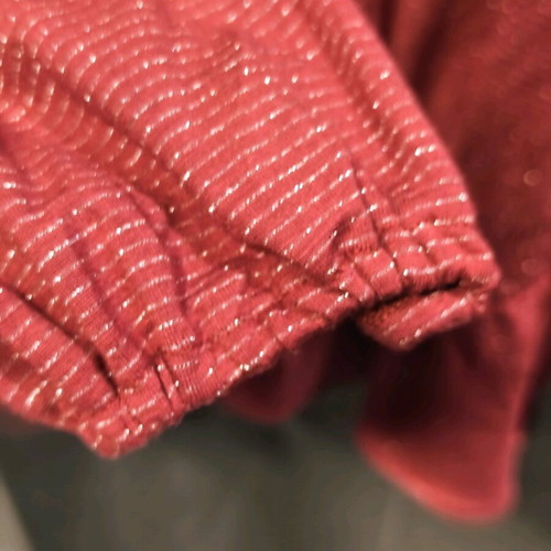 Peplum Top Lauren Conrad Bordeaux new with silver glitter