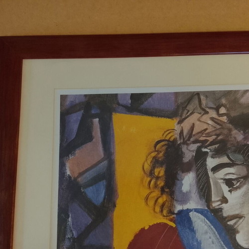 Mytaras Silk Screen Printing Antigone like new, framed 63x80 cm