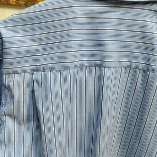 Ascot Sport men's striped shirt, size L, blue and white