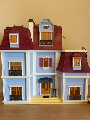 Playmobil Three-Story Dollhouse 70205 Used With Working Doorbell