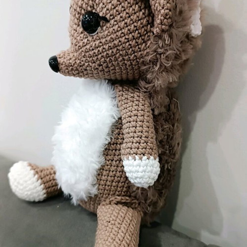 Handmade crocheted hedgehog custom made