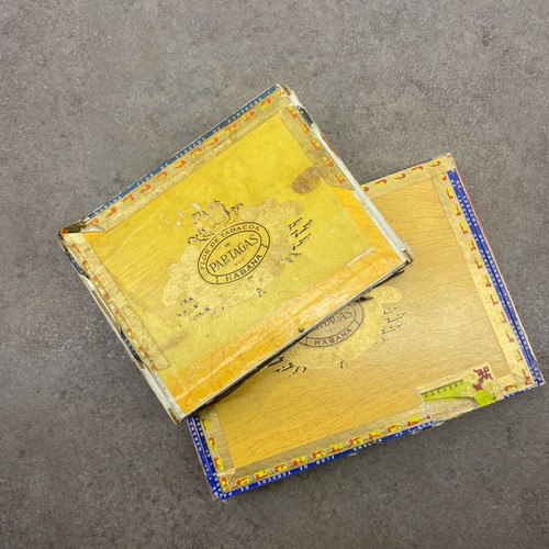 Partagas Habana cigar boxes used, set of 2