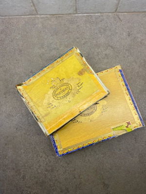Partagas Habana cigar boxes used, set of 2